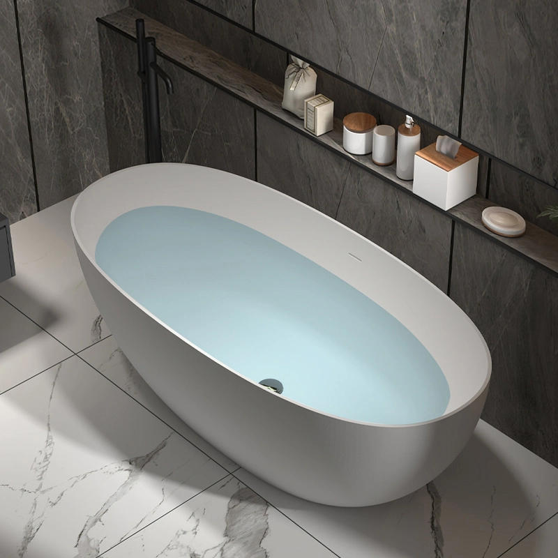 High Quality Artificial Stone Bathroom Bathtubs Furniture White Round Acrylic Bath Tubs