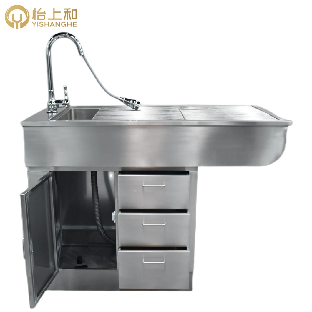 Veterinary Instrument Grooming Surgical Wet Pet Clinic Multi-Functional Vet Treatment Animal Checking Examination Disposal Table