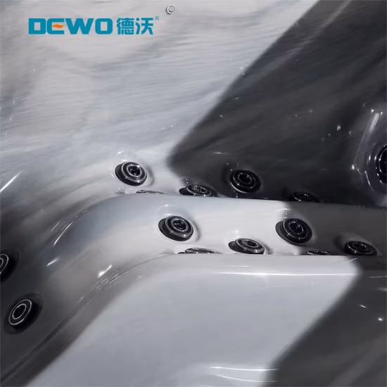 2 3 4 5 6 7 8 Perosn 월풀 마사지 아크릴 독립형 야외 욕조 뜨거운 물고기 발보아 옵션 수영 스파 하이드로 마사지 욕조